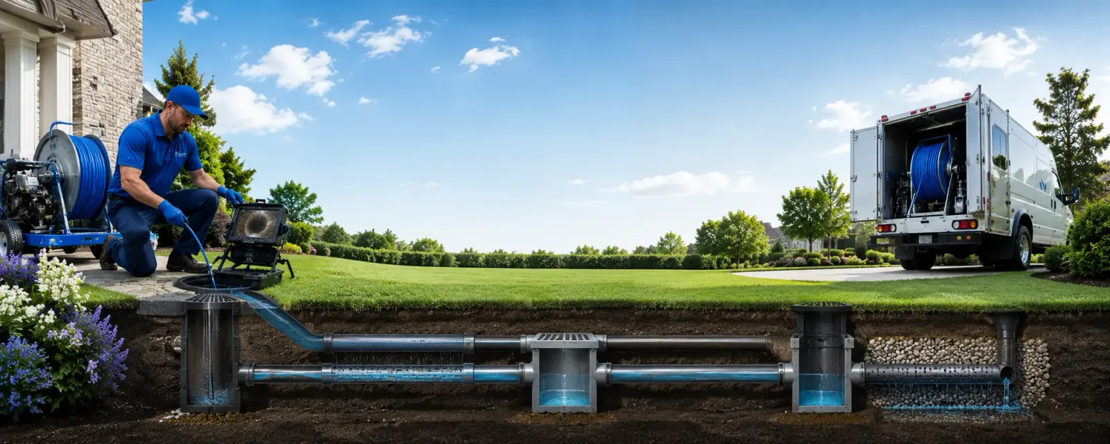 Outdoor drain cleaning information for High Bridge, WI
